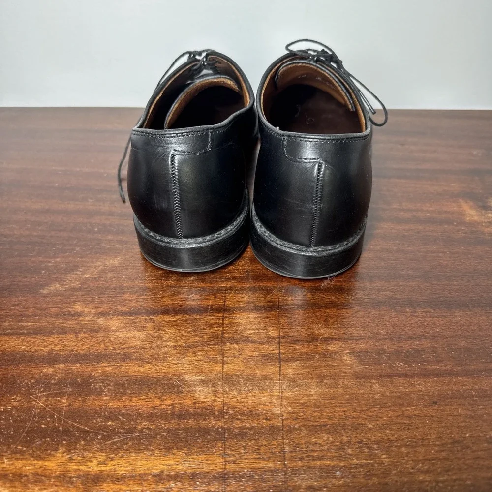 Allen Edmunds Delray Black Split Toe Oxford Dress Shoes Leather Size 10B (1208)